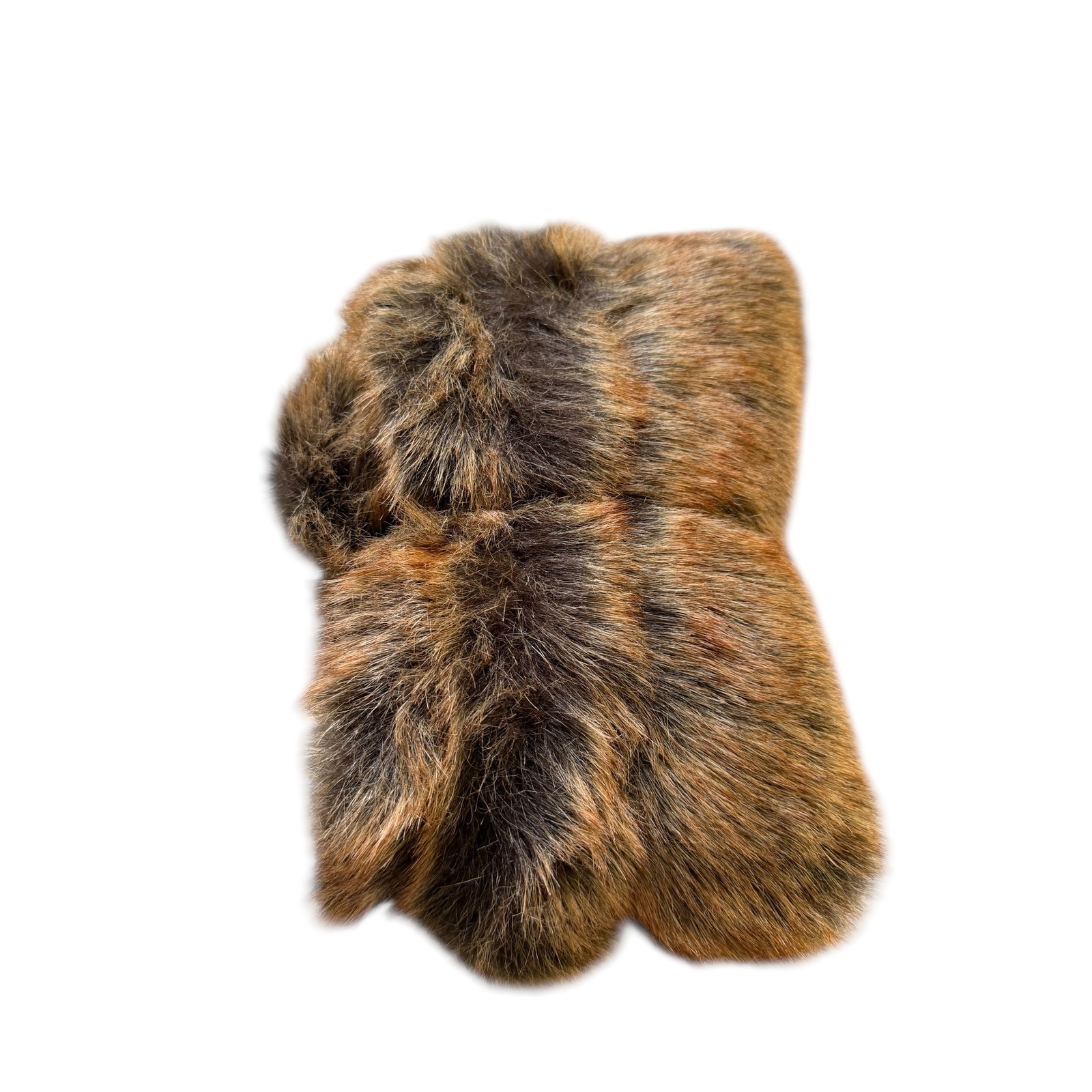 Rh Restoration Hardware Scarf Brown New Faux Coyote Luxe Fur Women Os Nwt — image 4 of 5